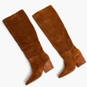 Able Rojas Tall Suede Boots, Cognac, Size 9